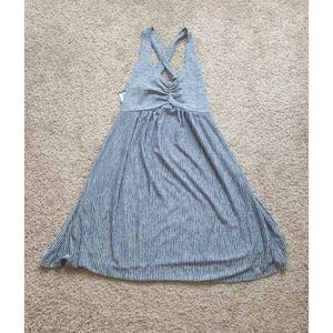 🆕️ NWT 🆕️ Universal Thread Blue Stripe Criss Cross Back Dress
